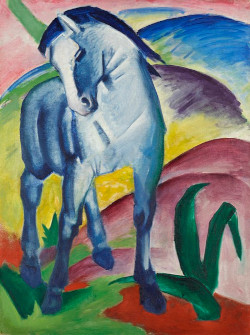 Franz Marcs „Blaues Pferd I“ und „Der Tiger“ gehören beide der Städtischen Galerie im Lenbachhaus, München